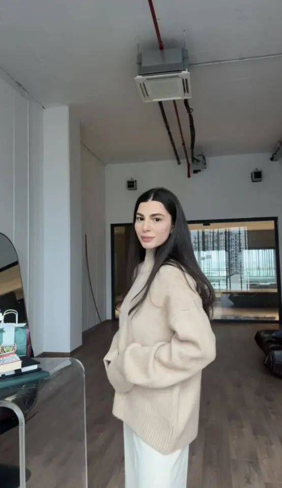 Boğazlı tok dokulu kazak