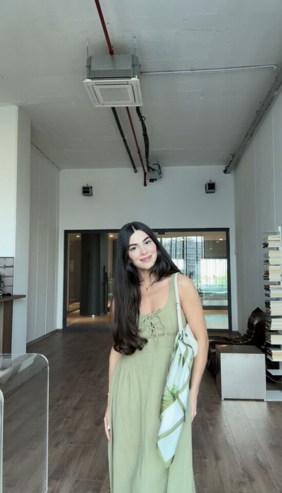 Tatlı yeşil prenses elbise