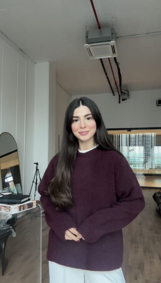 Mürdüm bisiklet yaka triko kazak