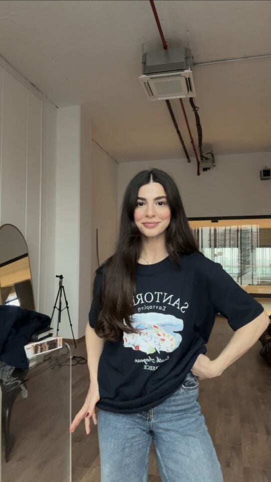 Larcivert baskılı basic