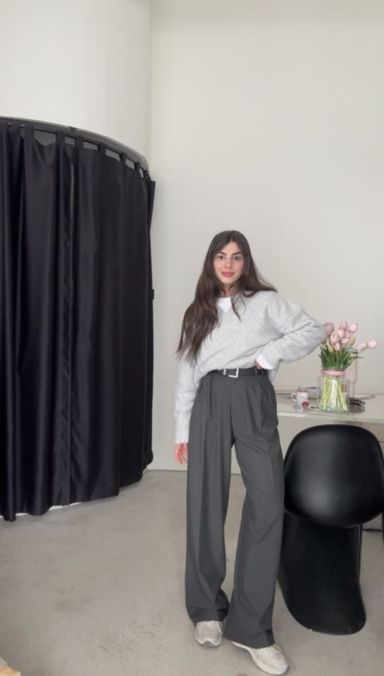 Kemer köprülü tatlı gri karol palazzo