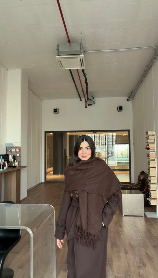 70*200 kahve premium atkı şal