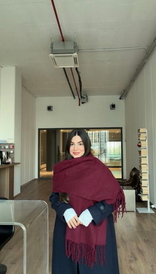 70*200 bordo premium atkı şal