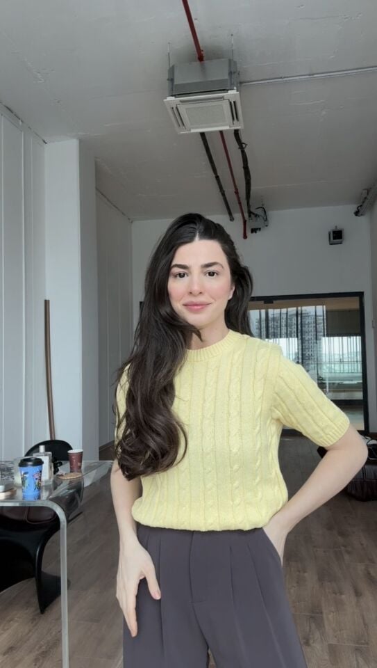 Saç örgü sarı triko