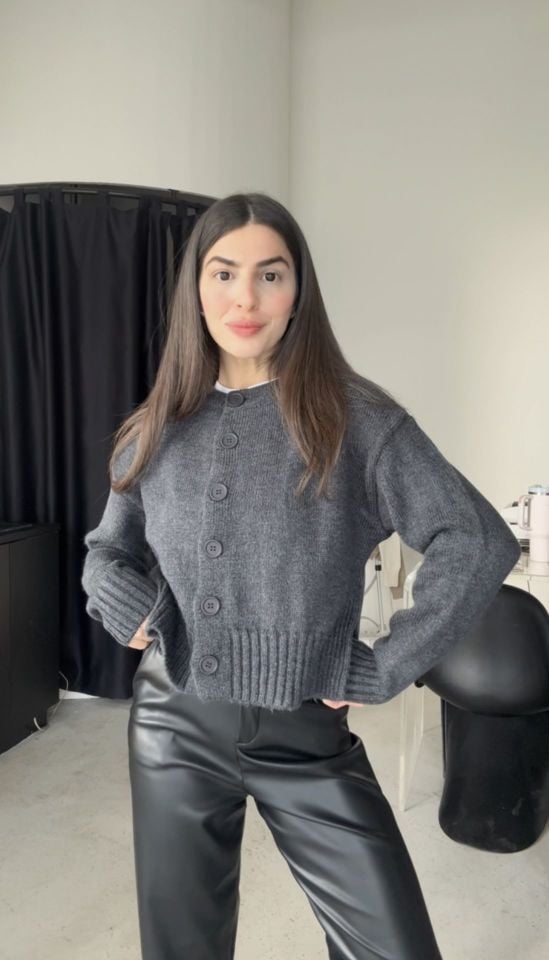 Marka muadil antrasit kazak hırka