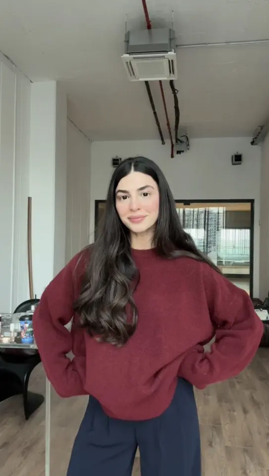 Bisikilet yaka bordo kazak