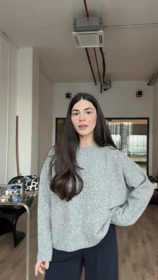 Bisiklet yaka gri kazak