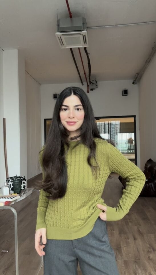 Zeytin yeşili mango bluz