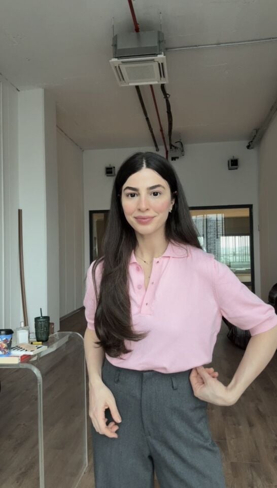 HM marka pamuk şekeri yakalı basic