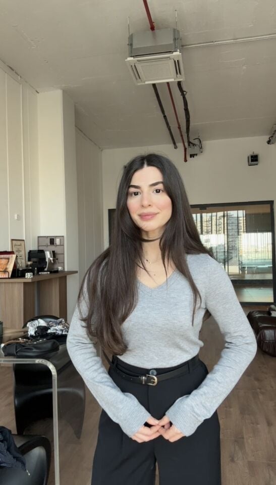 Stradivarius gri pamuklu bluz