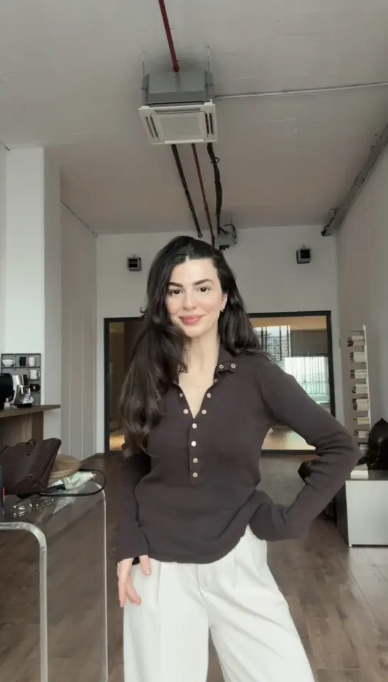 Acı kahve çıtçıtlı sezon triko