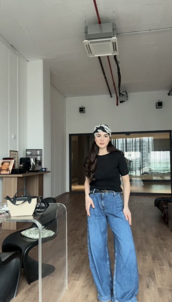 Orjinal marka wide leg jean pantolon