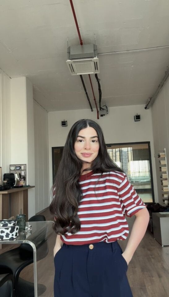 Orjinal marka mavi kırmızı çizgili basic