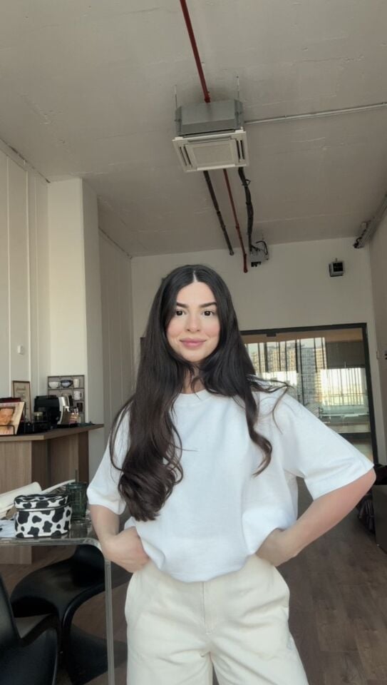 Orjinal marka yarım kol beyaz basic