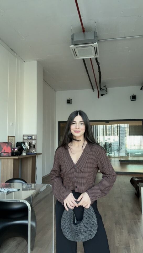 Orjinal zara yakalı tatlı gömlek