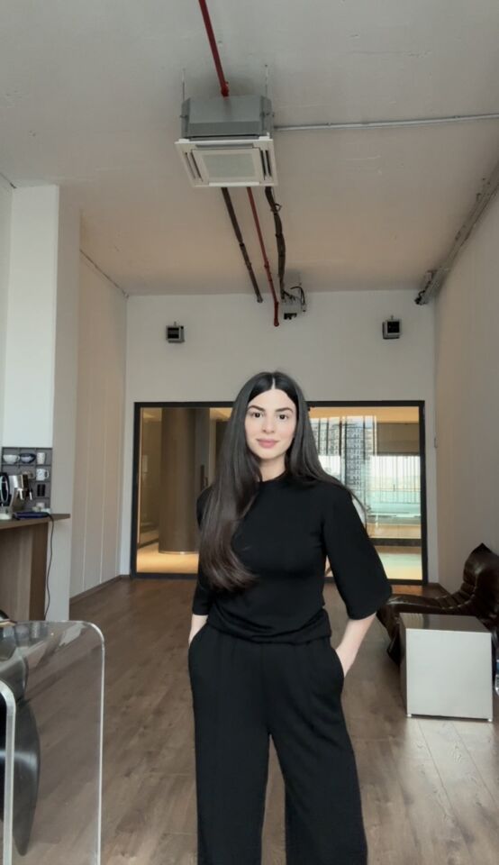 Siyah oysho kumaş ikili takım