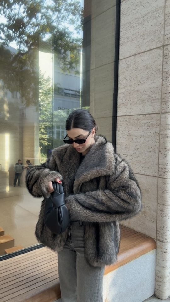 Premıum kalite dalgalı kürk