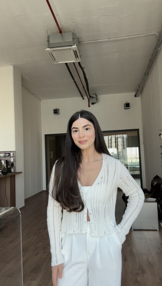 Ajurlu lolita ekru hırka