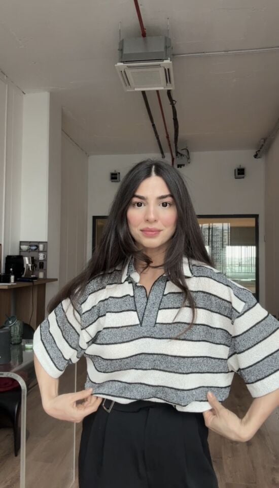 Ajur renk geçişli Orjinal marka bluz