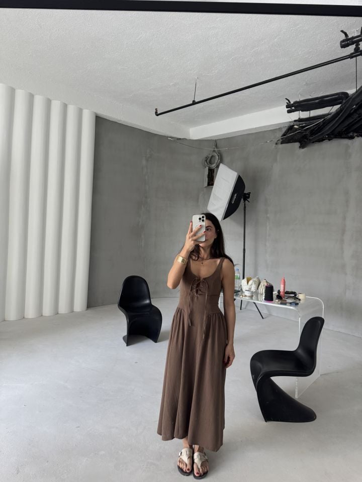 Ham keten tatlı kahve premıum kalite elbise