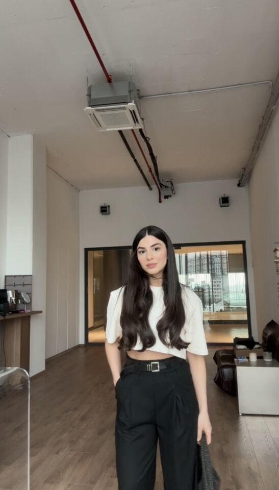 Siyah kemerli palazzo