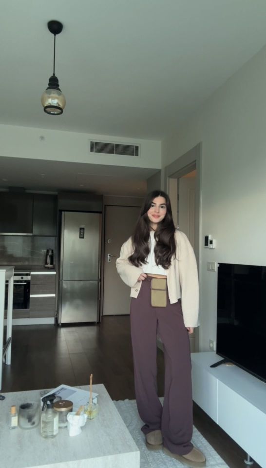 Karol premıum koyu kahve palazzo