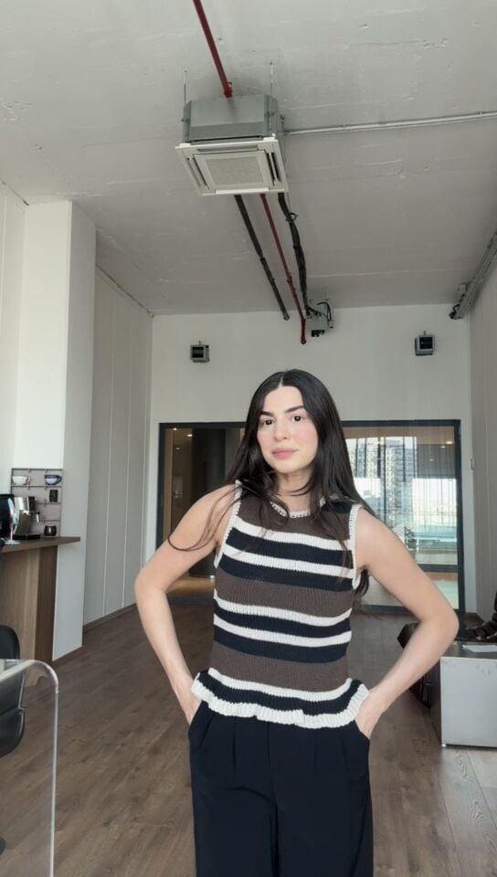 Kahve tonlu sezonluk triko