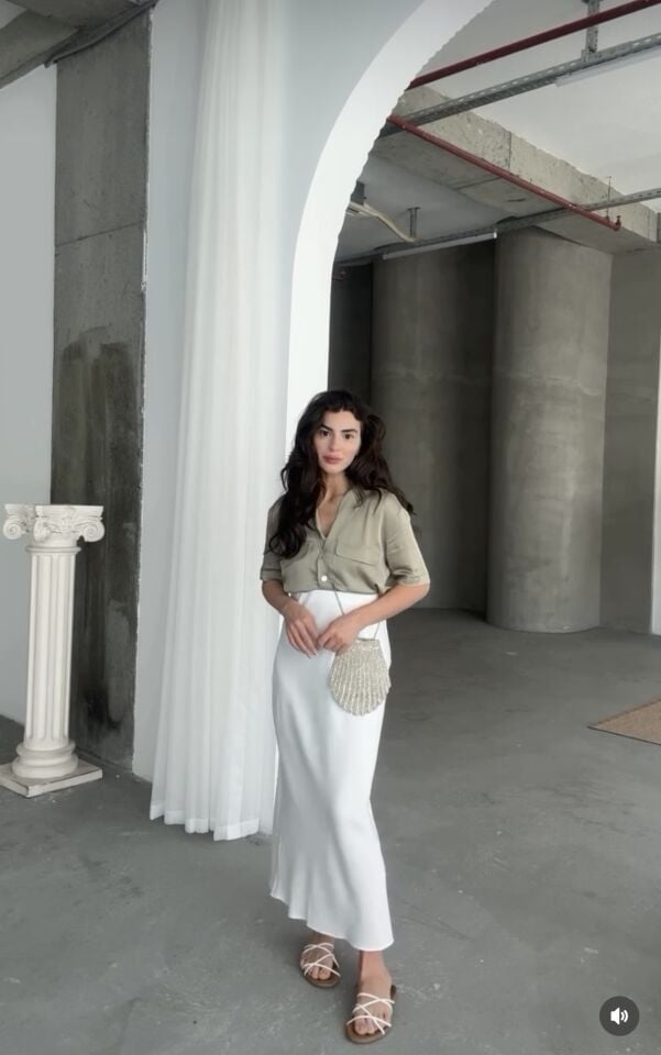 Bel lastikli floş etek