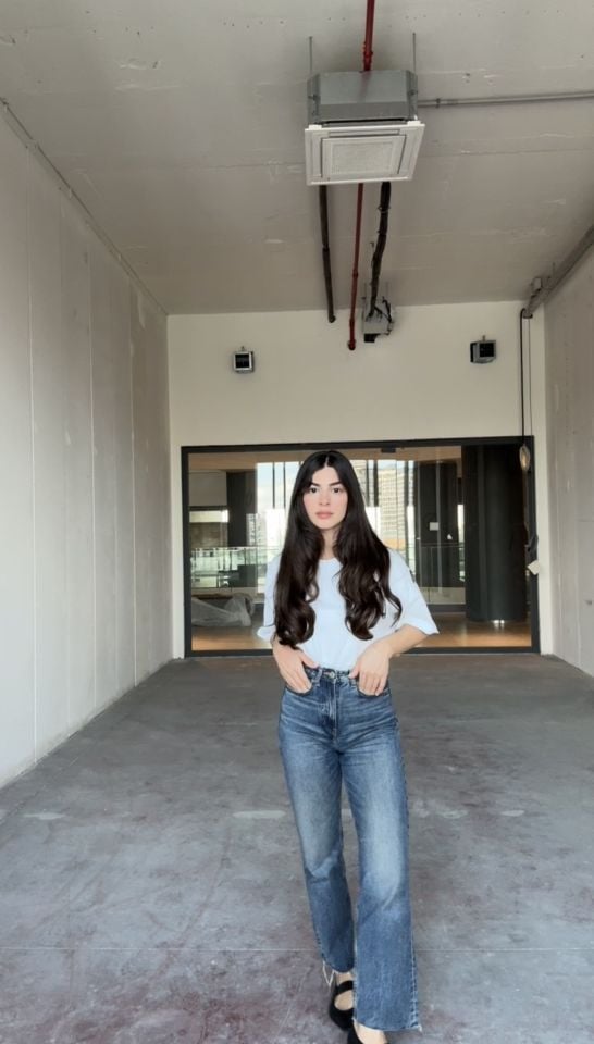 Yüksek bel düz paça jean