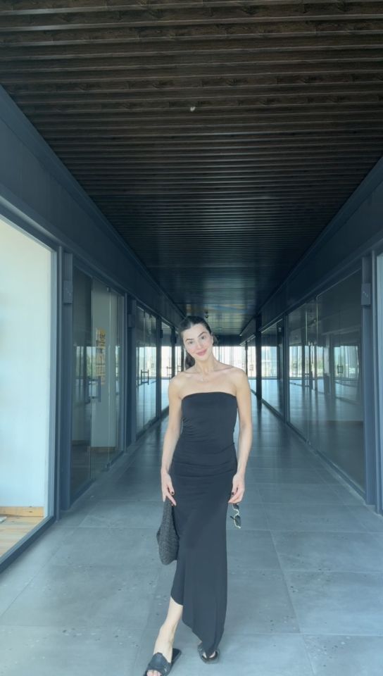 Jarse kumaş asimetrik elbise