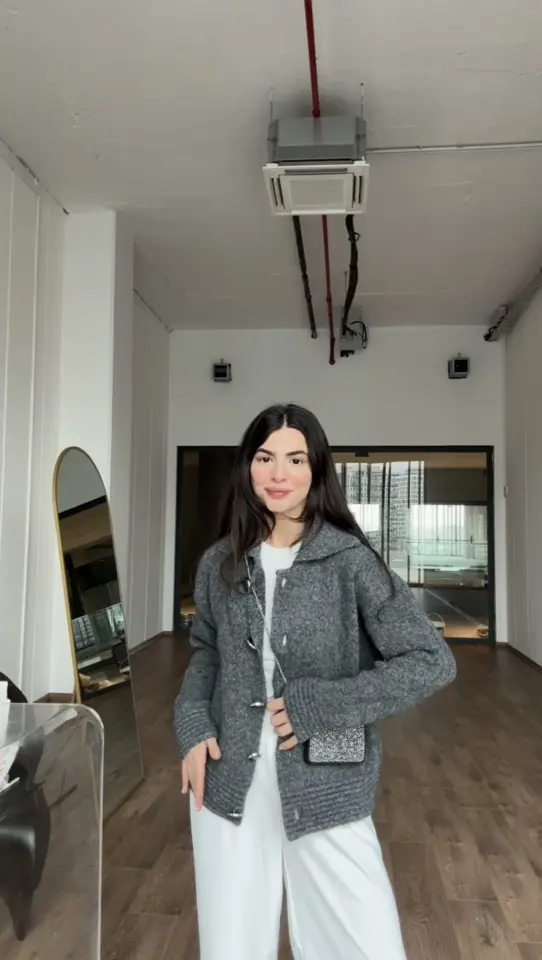 Füme gri premium kalite hırka ceket