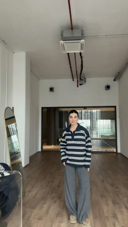 Füme gri triko pantolon