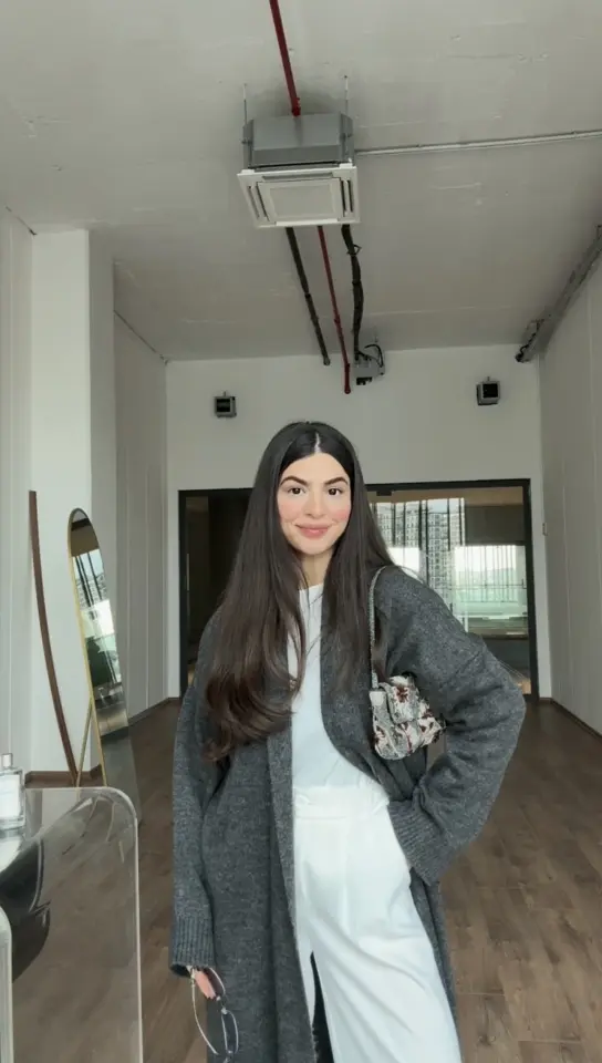 Antrasit Maxi boy hırka