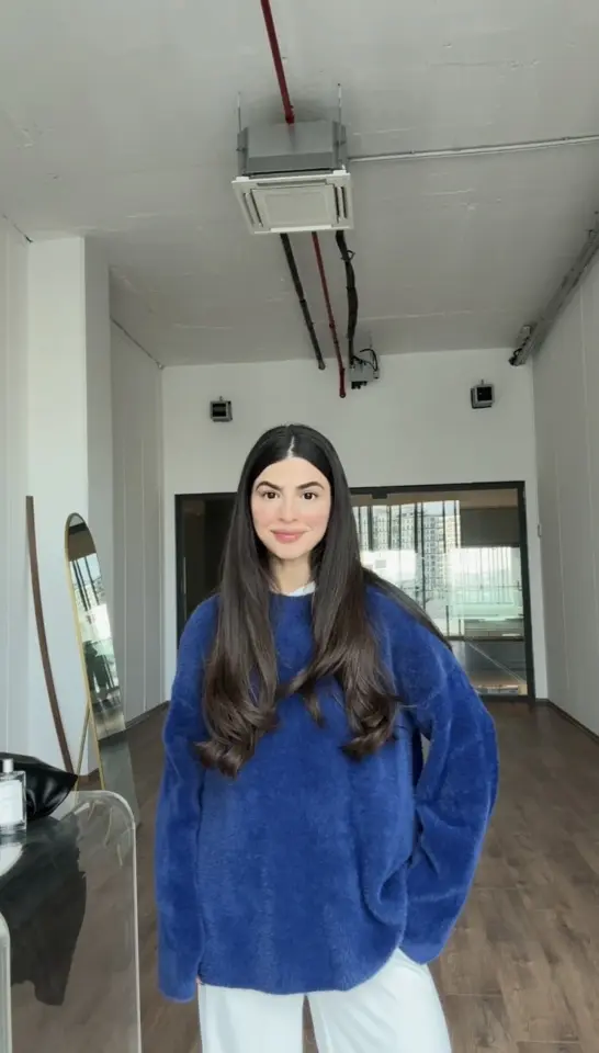 Lacivert puffy kazak