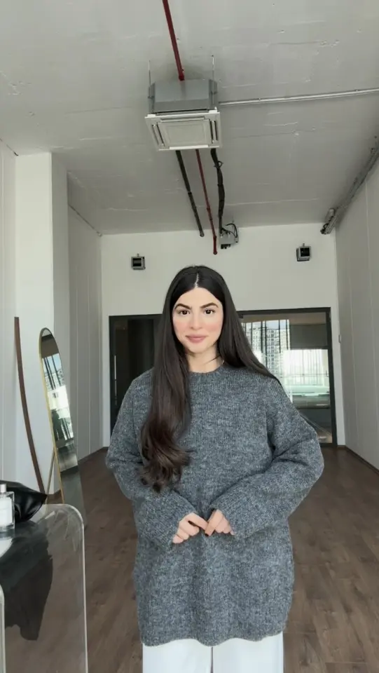 Bisiklet yaka antrasit kazak