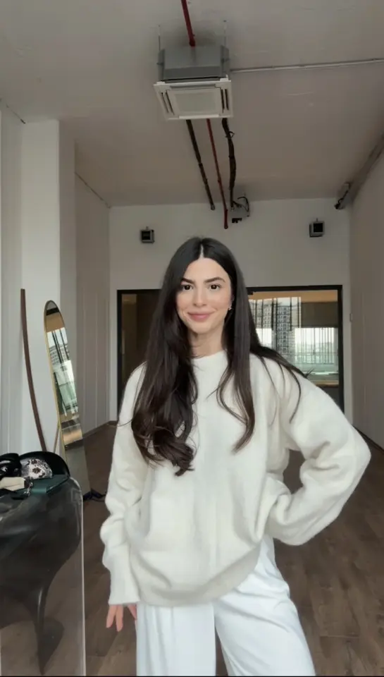 Bisiklet yaka taş rengi kazak